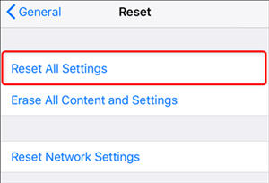  reset all setting to fix icloud and imessage account do not match