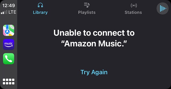 iiOS 15 Carplay unable to connect to amazon