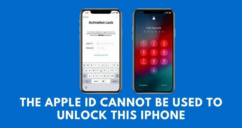 the apple id could not be used to unlock this iphone