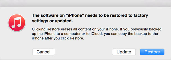 restore itunes to recovery mode