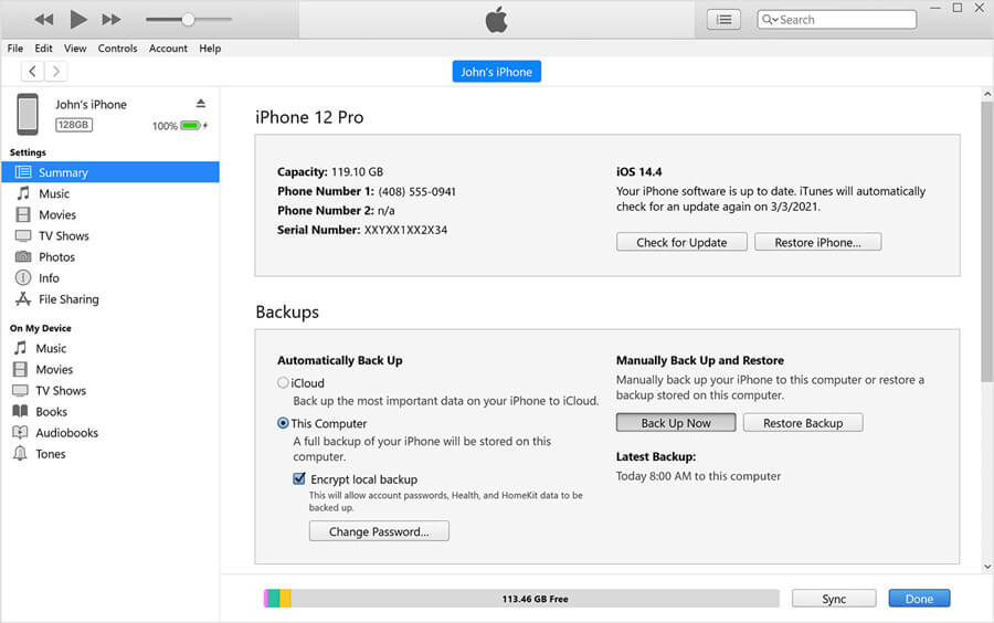 fix iphone error 21 via reopen iTunes