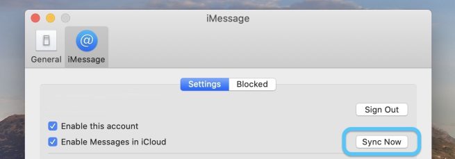 messages on mac not syncing
