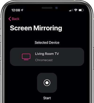 google home iphone mirror to chromecast