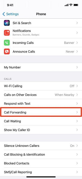 iphone call forwarding not working