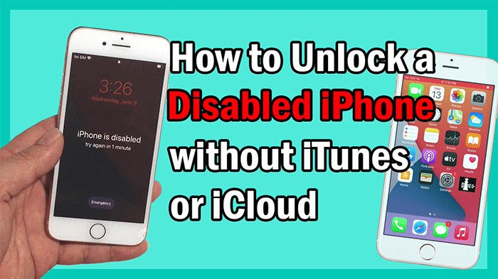 how to unlock a disabled iphone without itunes or icloud or computer
