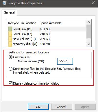 where is the recycle bin in windows 10