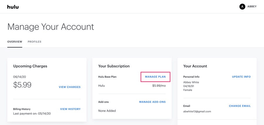 hulu-manage-plan