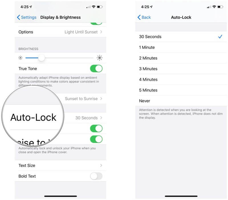 iphone auto lock