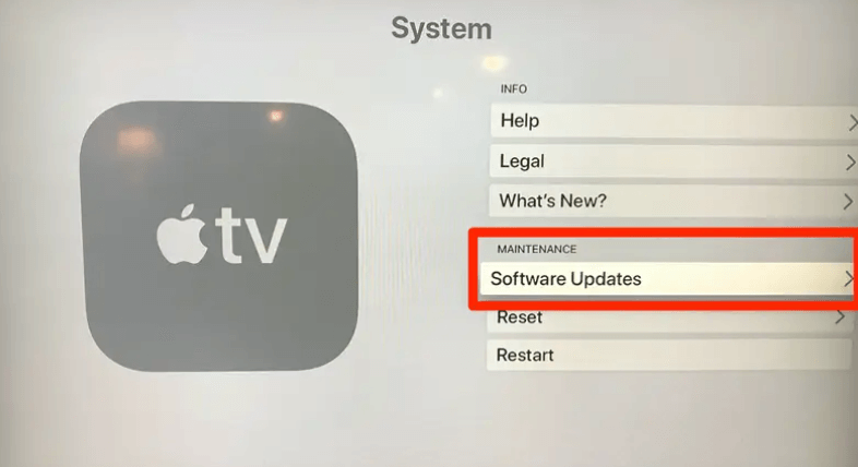 apple tv software update