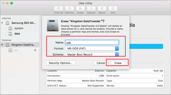 format usb to fat32 on mac