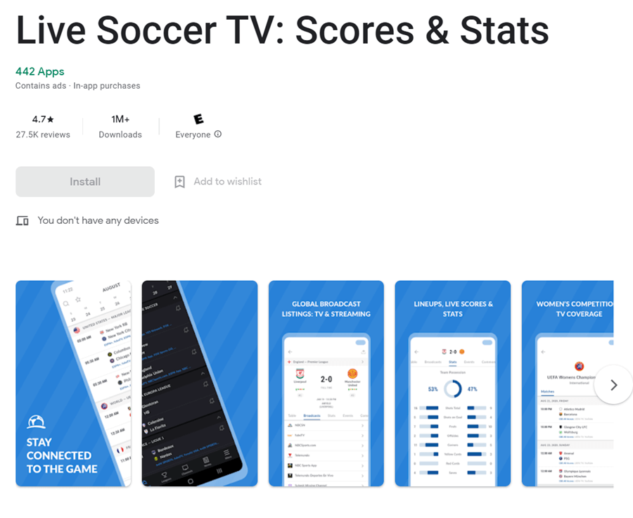 live soccer tv