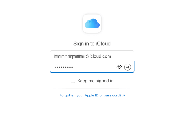 sign in to icloud