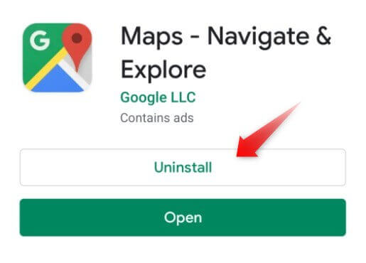 uninstall google maps