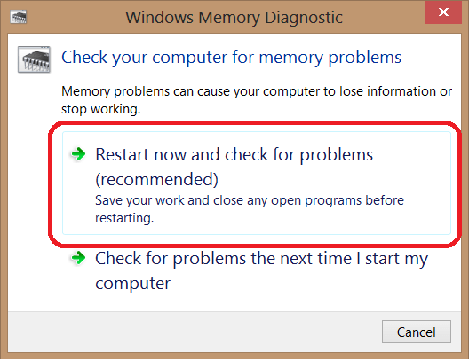 windows memory diagnostics