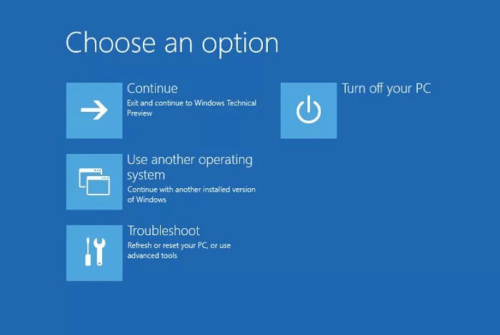 choose an option