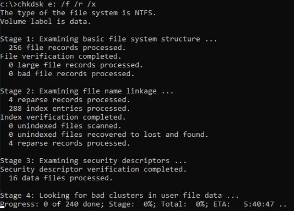 Fix my seagate hard drive is beeping via running CHKDSK