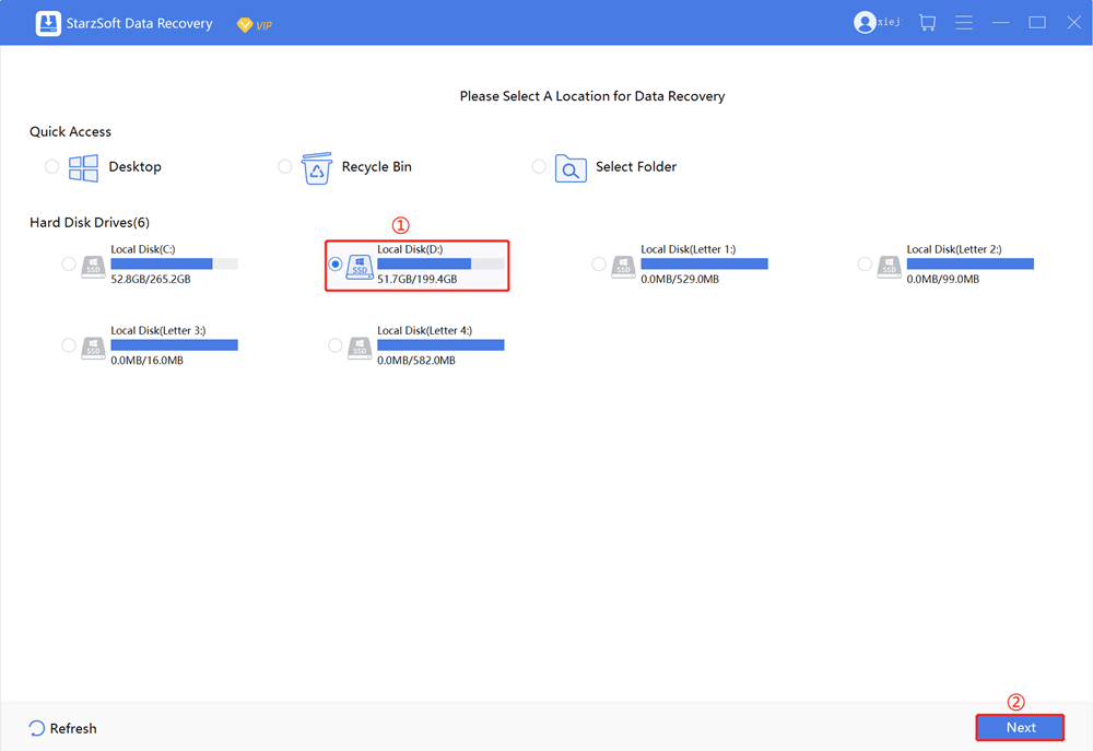 recover excel temp files windows 10 using StarzSoft Data Recovery