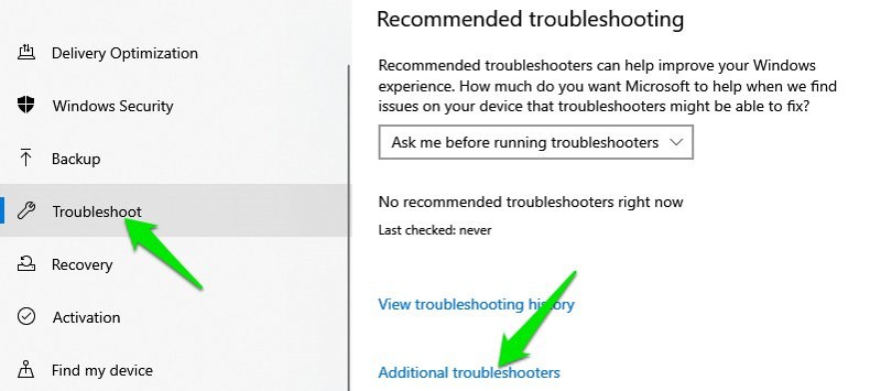 troubleshoot