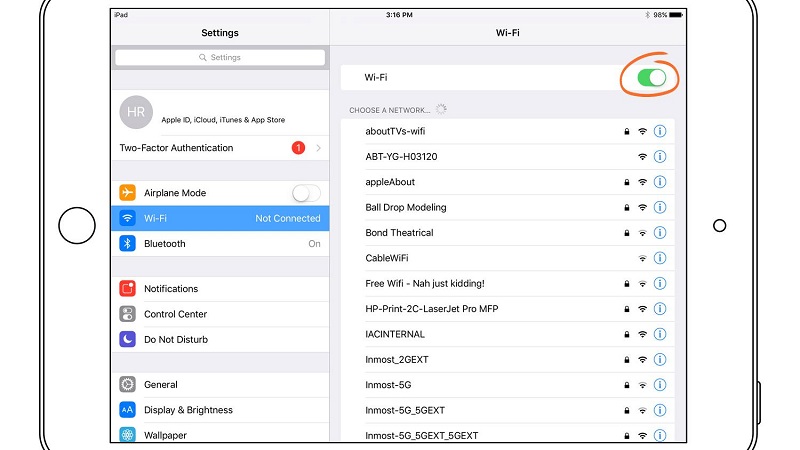 Use a Stable Network to fix can t email photos from iphone