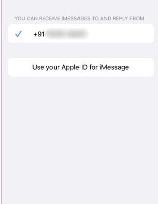 remove all emails in iMessages to fix icloud and imessage accounts are different