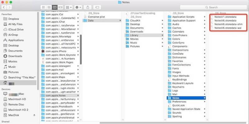recover a deleted sticky note on mac from storedata 