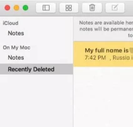 how to recover a deleted sticky note on mac