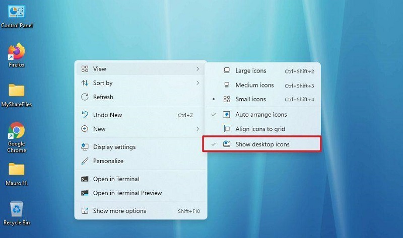 windows 10 desktop icons missing