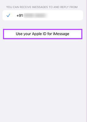 Use your Apple Id for iMessage to fix icloud and imessage accounts are different