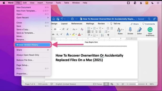 recover overwritten excel file no previous version