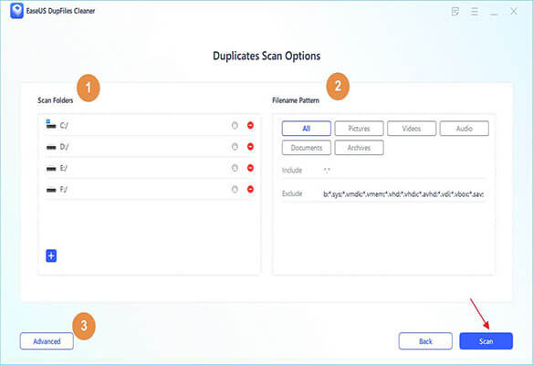 find duplicate photos windows 10 using Easeus Dupfiles Cleaner