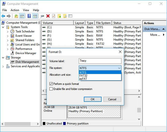 Fix sd card wont format