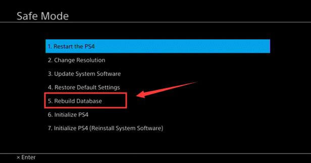 cannot start the ps4 cannot access system storage？ fixed via rebuilding database