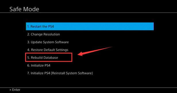 fix ce 34878-0 ps4 error via Rebuilding Database