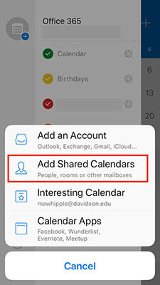why can't i add my work outlook calendar to my iphone