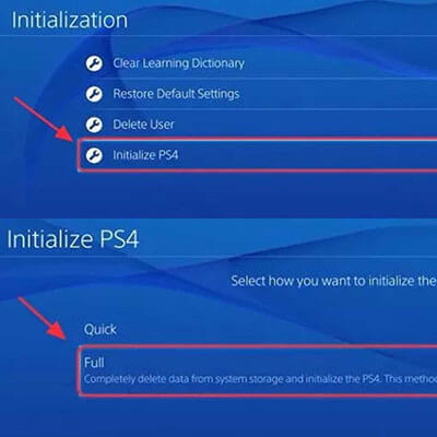 cannot access system storage ps4？ fixed via initializing PS4