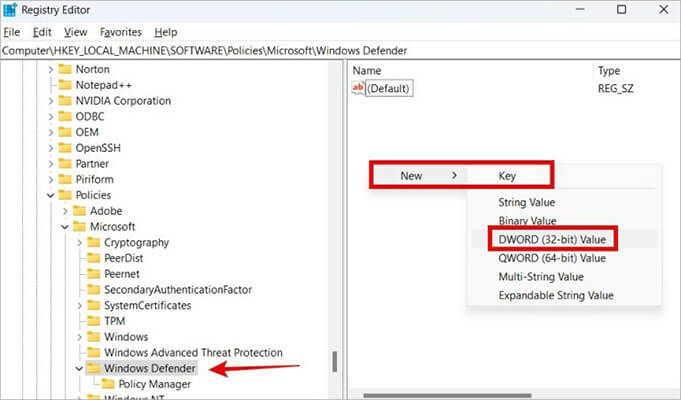 antimalware service executable hogging cpu？ fixed via Disable Windows Defender in Registry