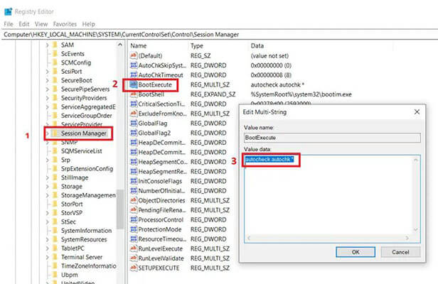 scanning and repairing drive c stuck at 100？ fixed via session manager