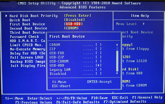 adjust your boot settings in your computer's BIOS 