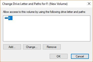 changing drive letter windows 10 via disk management