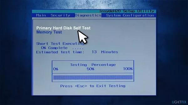 use bios to fix smart hard disk error 301 hp