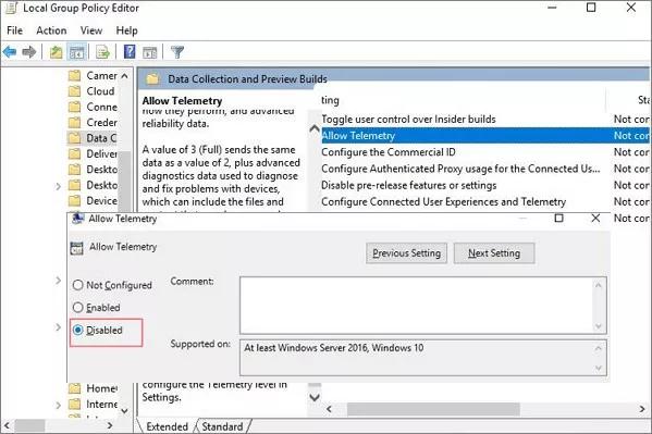 microsoft telemetry compatibility high cpu