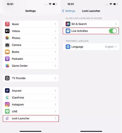 how to enable live activities ios 16