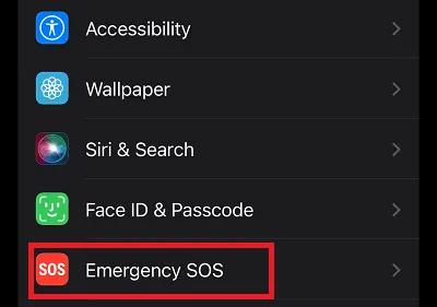 how to turn off sos on iphone