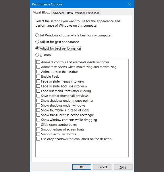 minimum required for windows 10