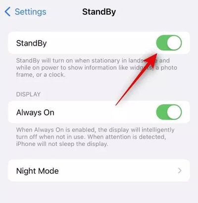 ios 17 standby mode