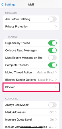 how to see what numbers are blocked on iphone