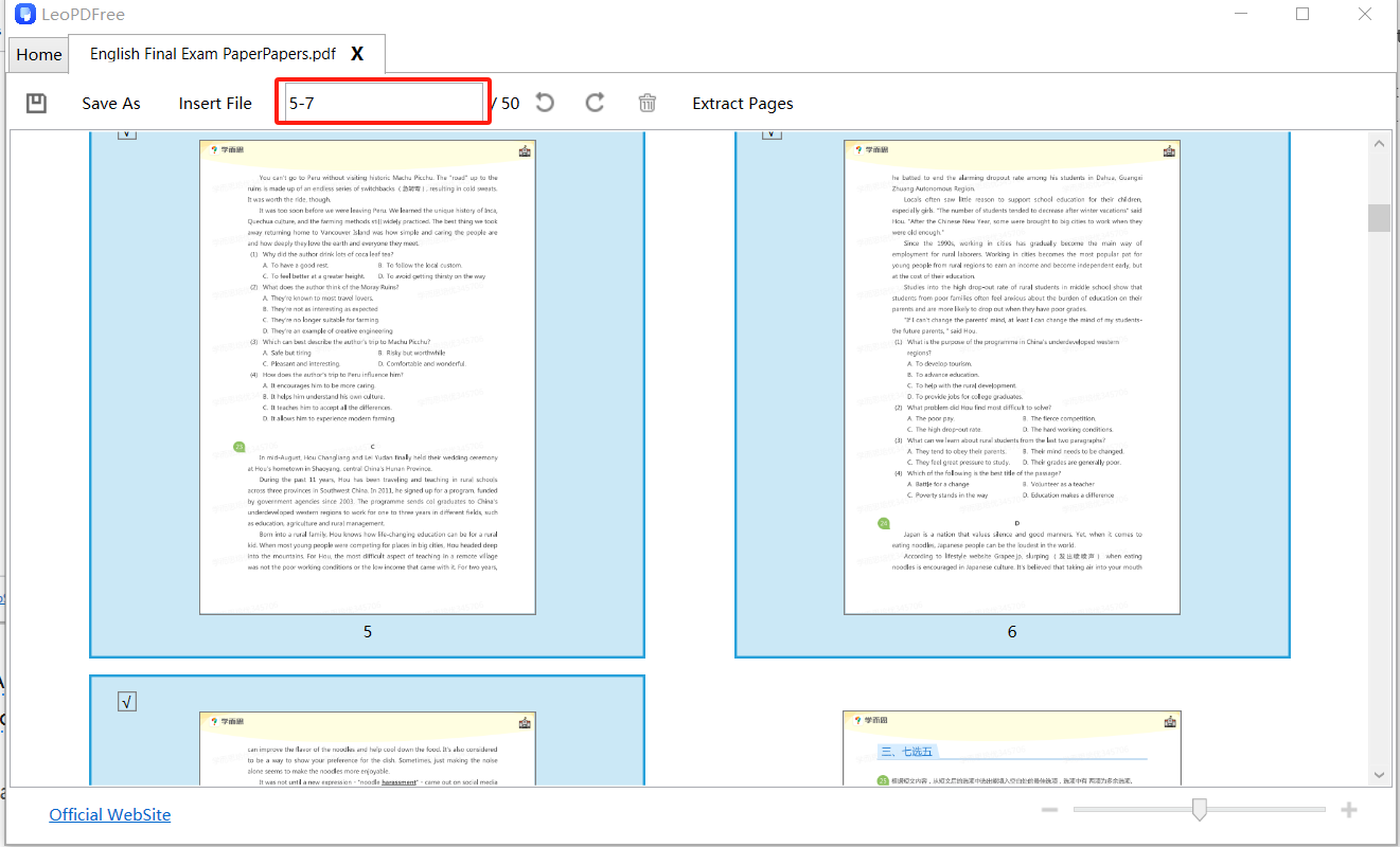 pdf wiz select page to extract