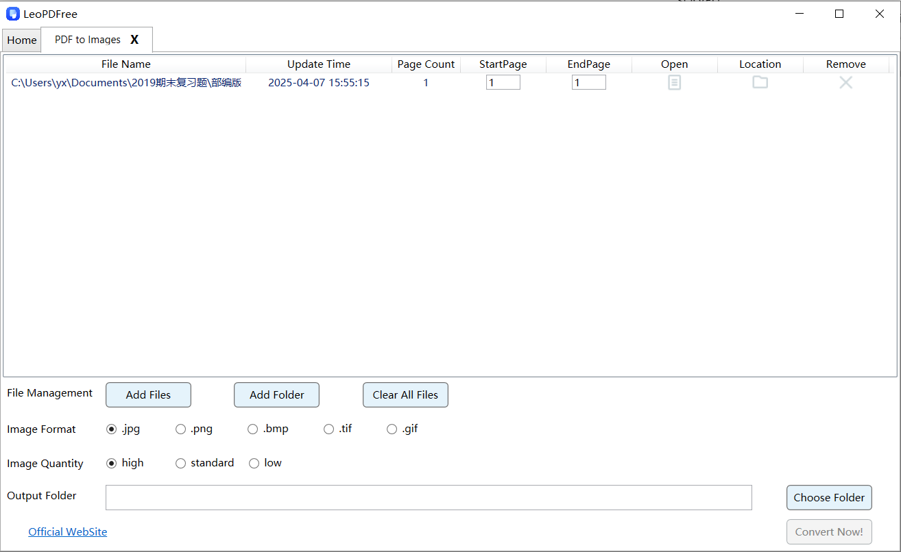 convert pdf to jpg with LEOPDF