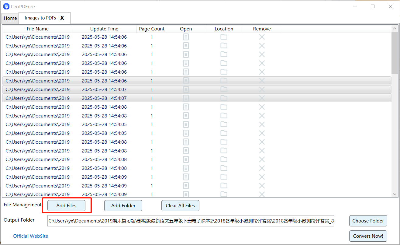 convert image to pdf using LEOPDF step 2