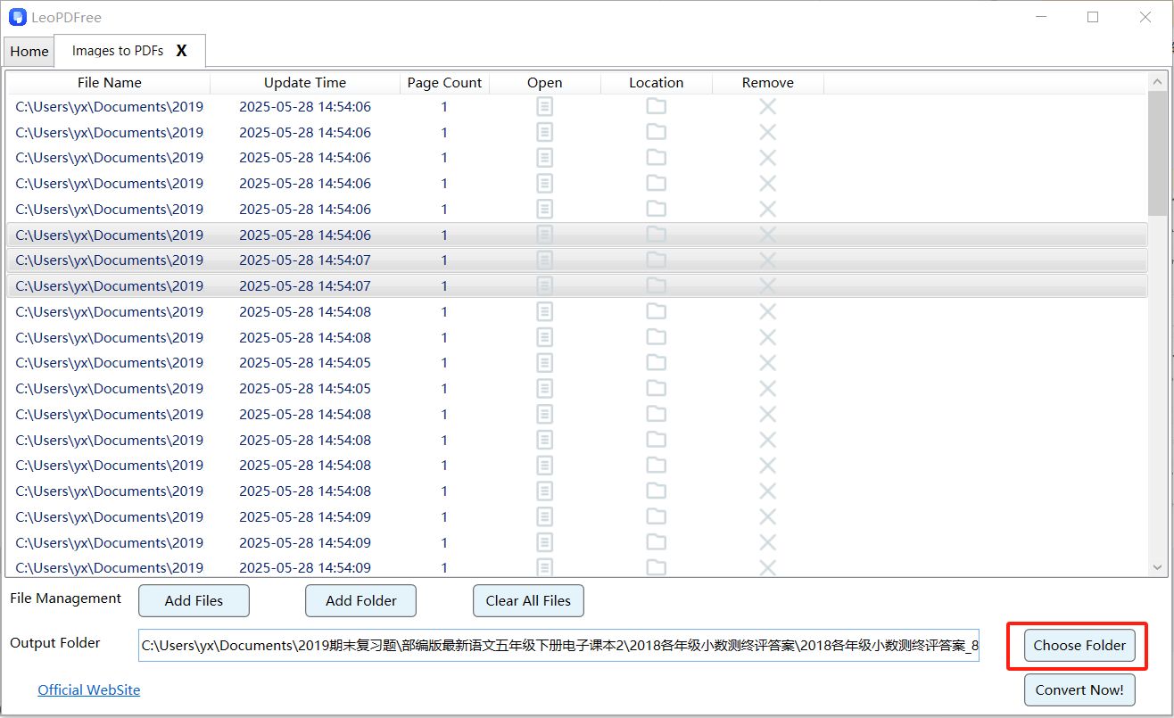 convert image to pdf using LEOPDF step 3